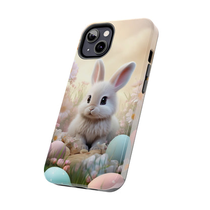 Cute Easter Bunny Pattern Design Tough Phone Case compatible with a large variety of iPhone models, Gift, Phone Case