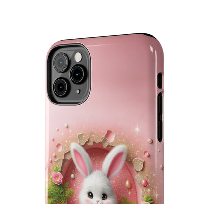 Easter Bunny Hole in the Wall design Tough Phone Case compatible with a large variety of iphone models