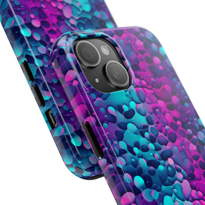 3D Bubble Print Pattern Design Tough Phone Case compatible with a large variety of iPhone models, Phone Case, Gift