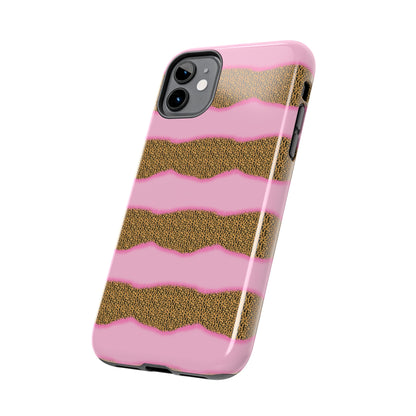 Girly Cheetah Wave Design Phone Case- Lightweight, Impact Resistant Cover for iPhone 6, 6s, 12, 13, 14, 15