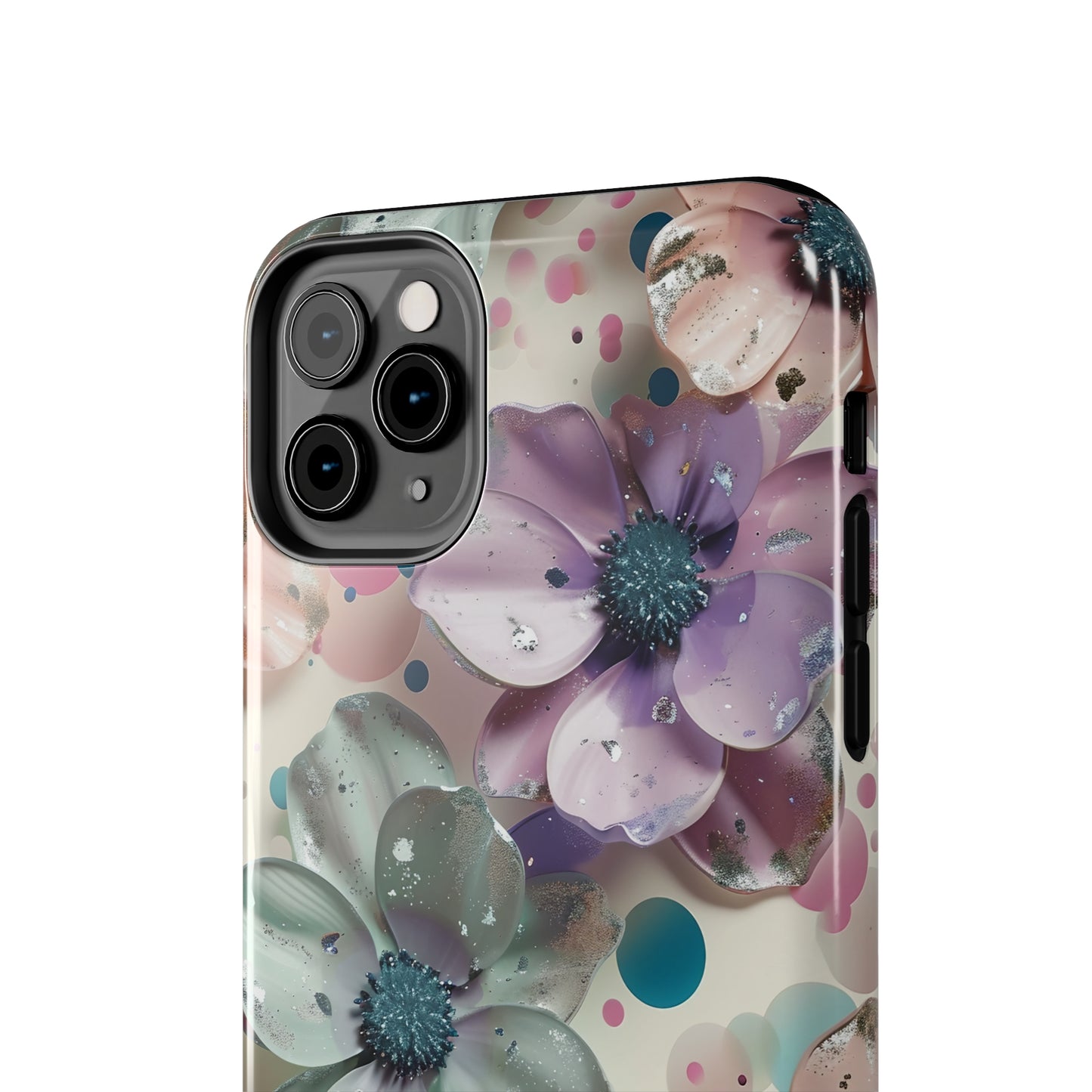 Fun Pastel Flowers Digital print Design Tough Phone Case compatible with a large variety of iPhone models, Gift, Phone Case