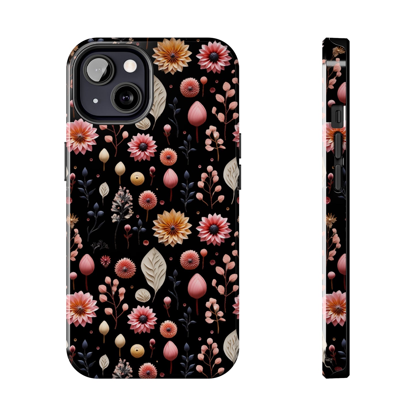 Floating Flowers print design Tough Phone Case compatible with a large variety of iphone models