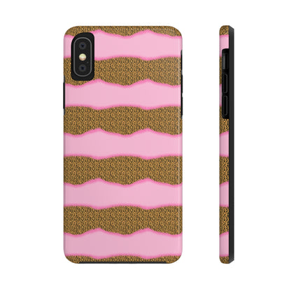 Girly Cheetah Wave Design Phone Case- Lightweight, Impact Resistant Cover for iPhone 6, 6s, 12, 13, 14, 15