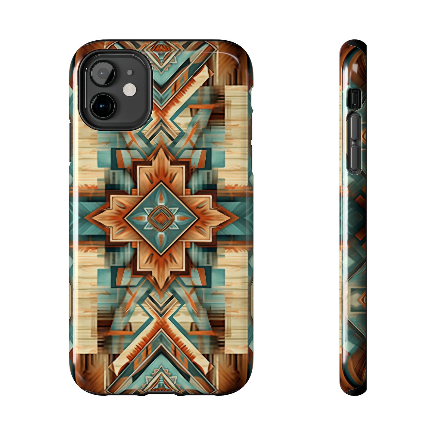 Native American Pattern Design Tough Phone Case compatible with a large variety of iPhone models, Gift, Phone Case