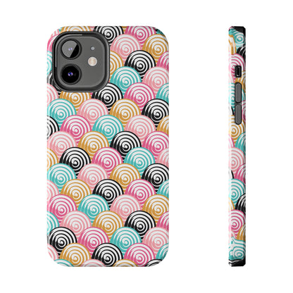 Rainbow Swirls Pattern design Tough Phone Case compatible with a large variety of iphone models