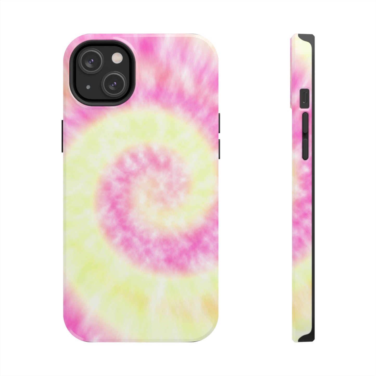 Pink and Yellow Tie Dye Design Phone Case- Lightweight, Impact Resistant Cover for iPhone 6, 6s, 12, 13, 14, 15