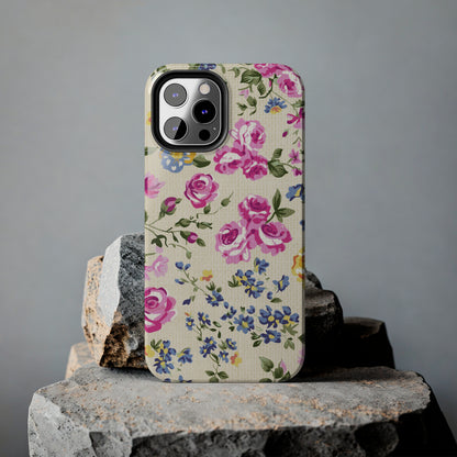 Western Pink Roses Design Tough Phone Case compatible with a large variety of iphone models