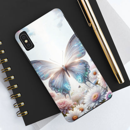 Fantasy Butterfly and Floral design Tough Phone Case compatible with a large variety of iphone models