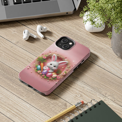 Easter Bunny Hole in the Wall design Tough Phone Case compatible with a large variety of iphone models