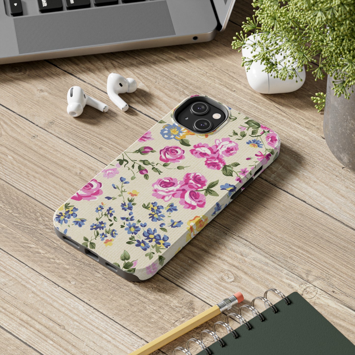 Western Pink Roses Design Tough Phone Case compatible with a large variety of iphone models