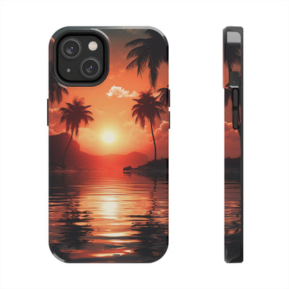 Sunset Beach Design iPhone Case, Beautiful Beach Scene, Artsy Surf Design, Protective Phone Cover compatible with a large variety of iPhone models, Phone Case, Gift