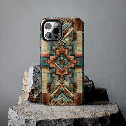 Native American Pattern Design Tough Phone Case compatible with a large variety of iPhone models, Gift, Phone Case