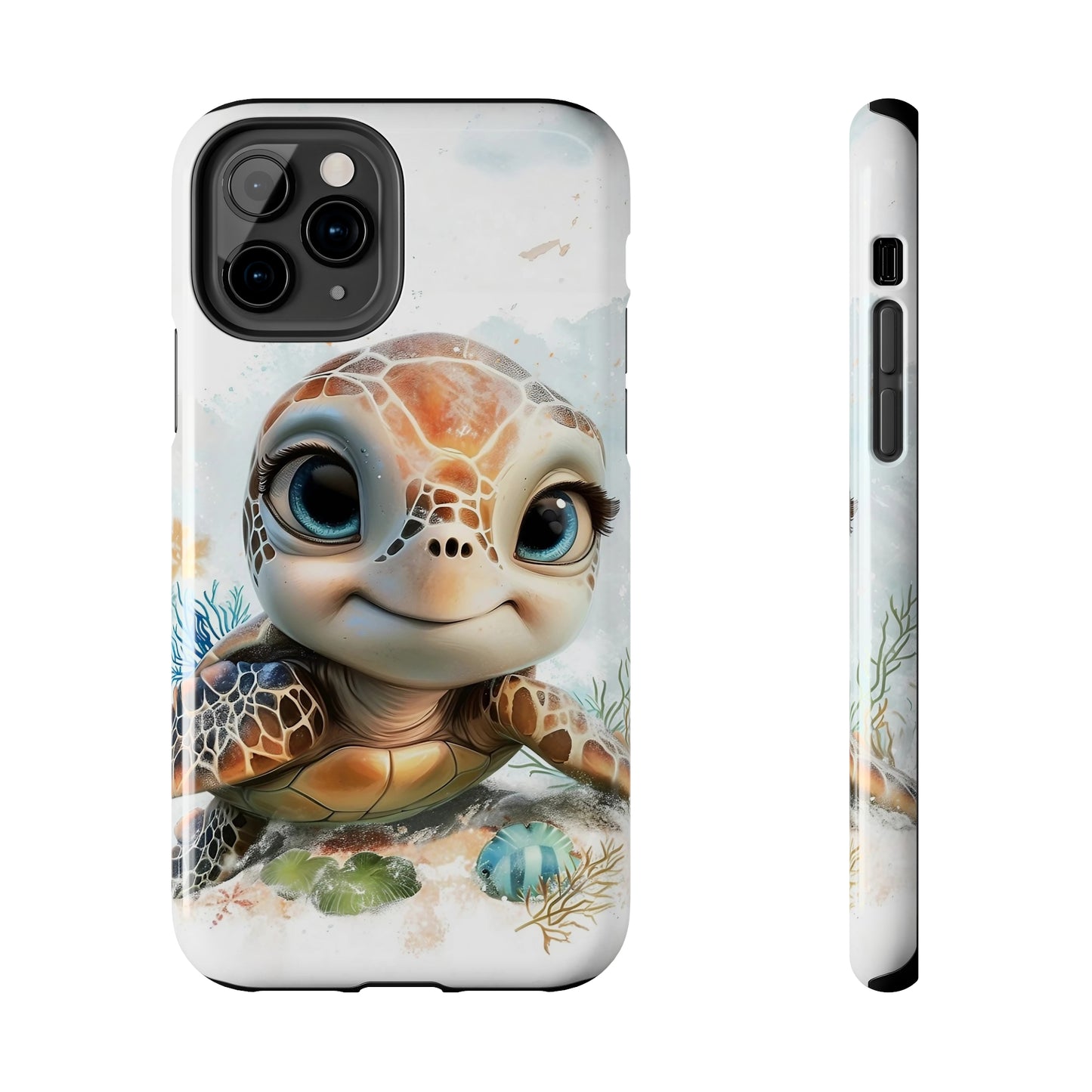 Cute Sea Turtle print Design Tough Phone Case compatible with a large variety of iPhone models, Gift, Phone Case