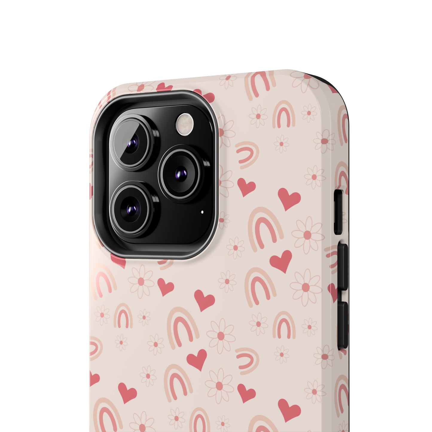 Pink Boho2 Rainbow print Design Tough Phone Case compatible with a large variety of iPhone models, Gift, Phone Case