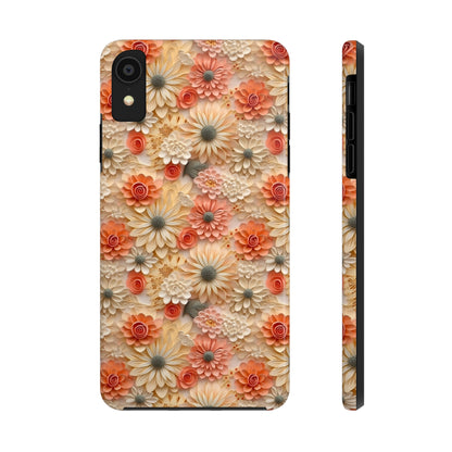 3D Wildflower Floral Pattern print design Phone Case- Lightweight, Impact Resistant Cover for iPhone 6, 6s, 12, 13, 14, 15