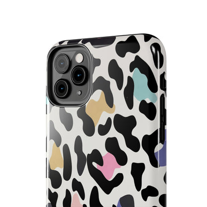 Rainbow Leopard Print design Tough Phone Case compatible with a large variety of iPhone models, Birthday Gift, Phone Case