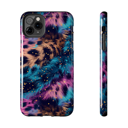 Multicolor unique leopard Pattern Design Tough Phone Case compatible with a large variety of iPhone models, Gift, Phone Case