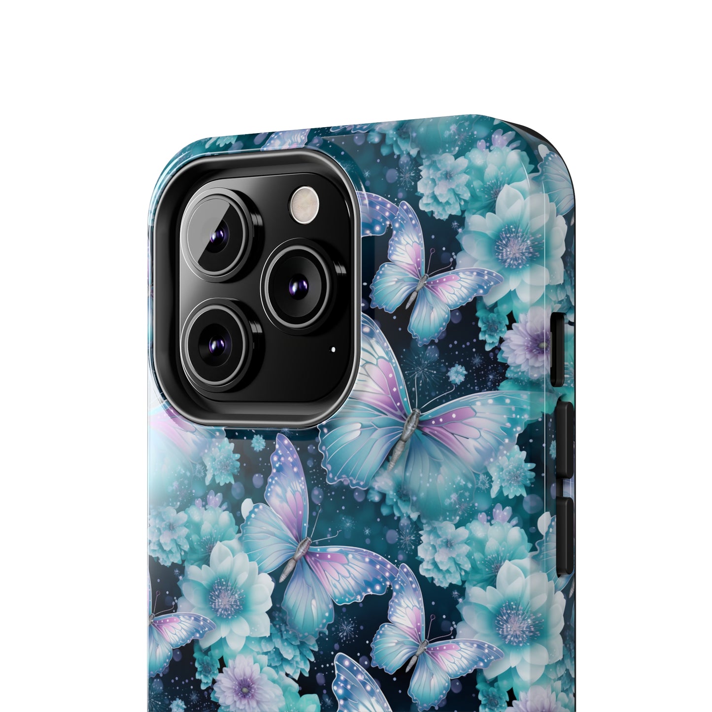 Blue and Purple Butterflies Digital print Design Tough Phone Case compatible with a large variety of iPhone models, Gift, Phone Case