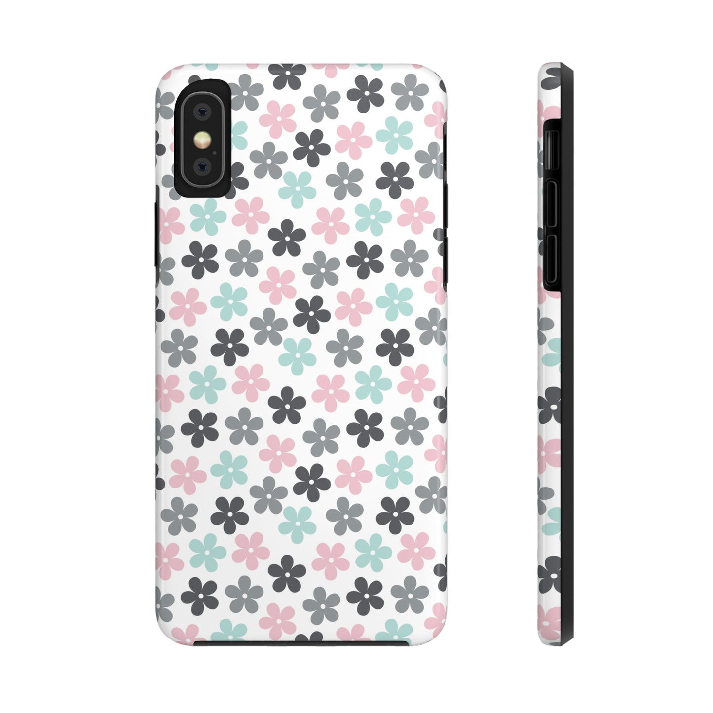 Pastel Groovy Flowers print design Tough Phone Case compatible with a large variety of iphone models