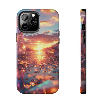 Abstract Sunrise Crystal Design Tough Phone Case