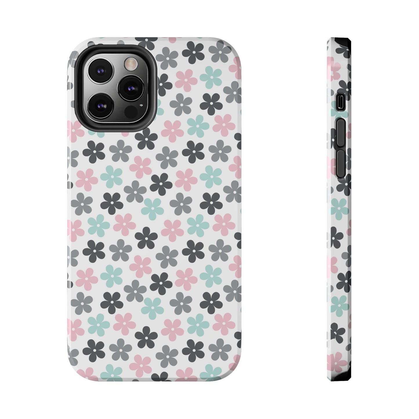 Pastel Groovy Flowers print design Tough Phone Case compatible with a large variety of iphone models