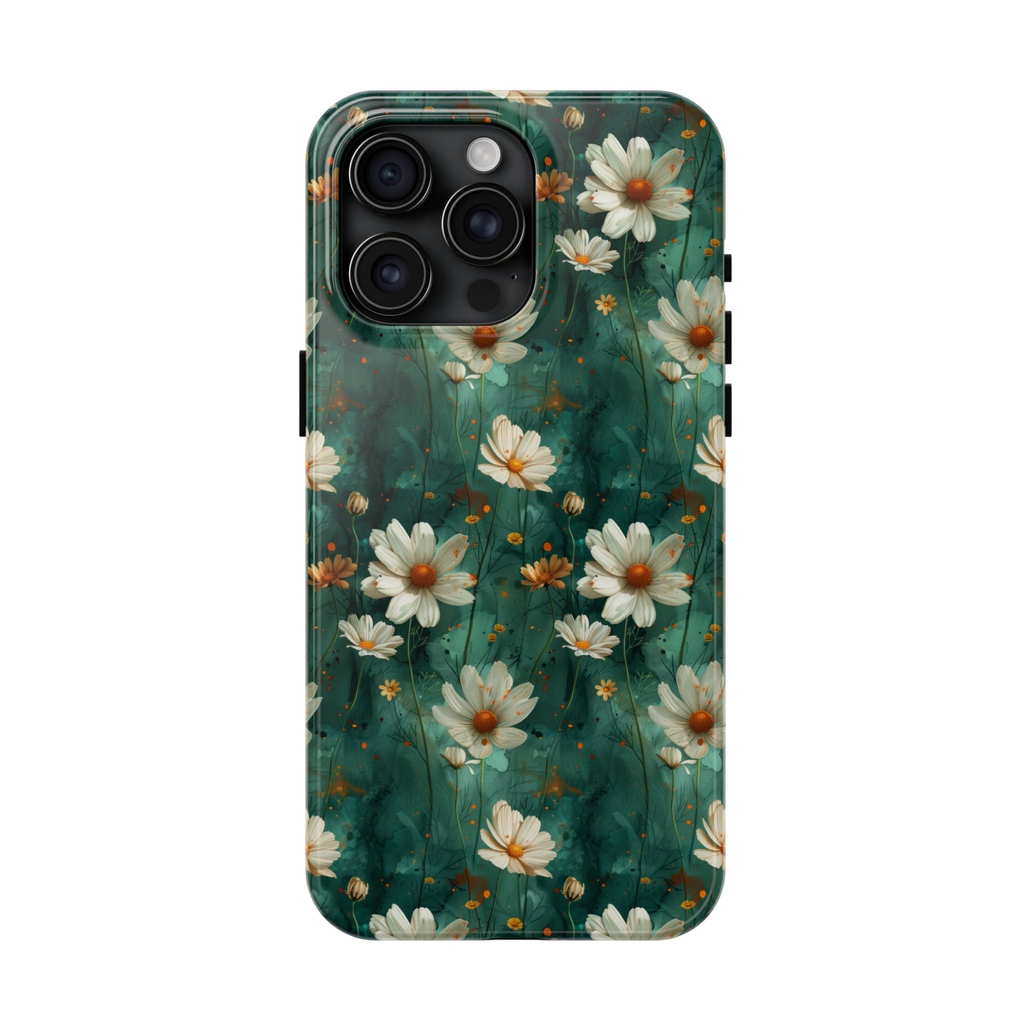 Watercolor Daisy Floral iPhone Case, Elegant White Blossom Design, Protective Phone Cover, Stylish Watercolor Flower Pattern compatible with a large variety of iPhone models, Phone Case, Gift