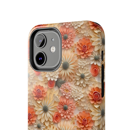 3D Wildflower Floral Pattern print design Phone Case- Lightweight, Impact Resistant Cover for iPhone 6, 6s, 12, 13, 14, 15