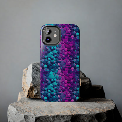 3D Bubble Print Pattern Design Tough Phone Case compatible with a large variety of iPhone models, Phone Case, Gift