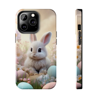 Cute Easter Bunny Pattern Design Tough Phone Case compatible with a large variety of iPhone models, Gift, Phone Case