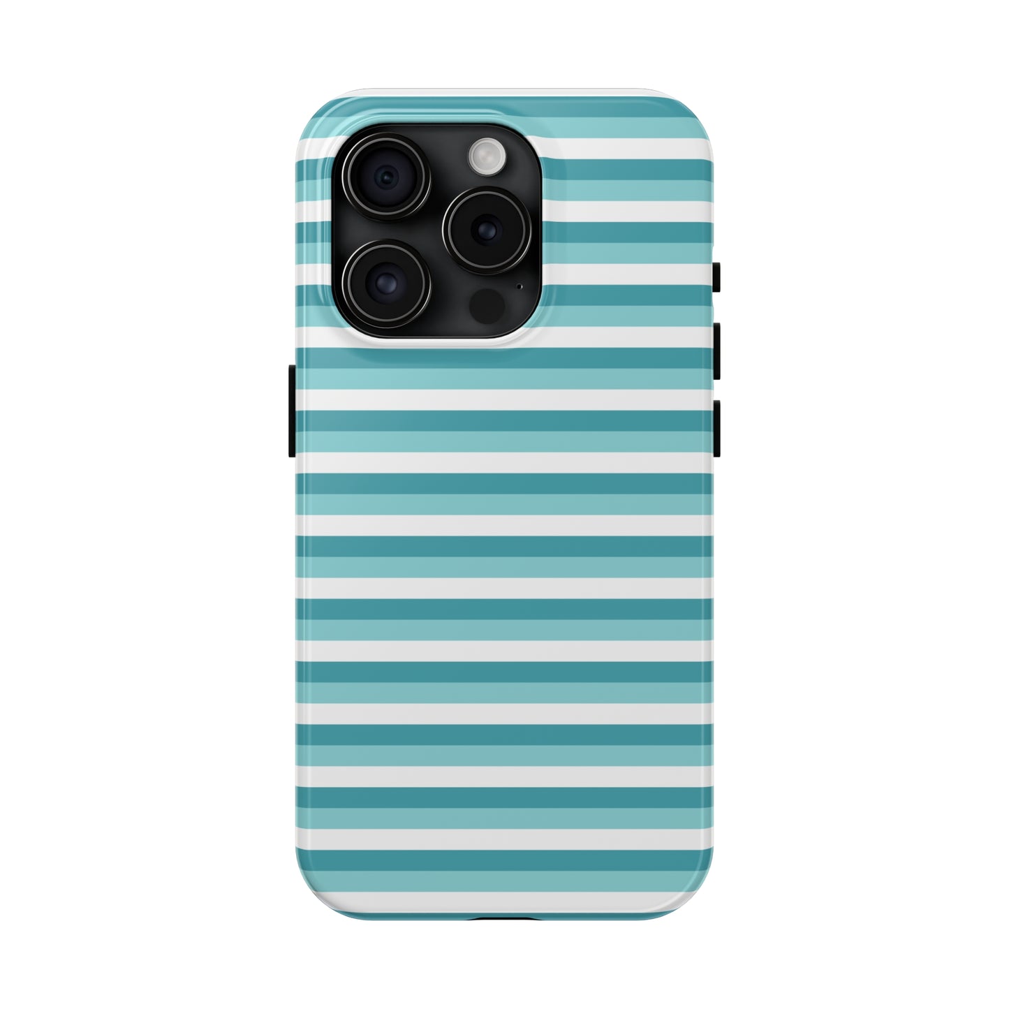 Blue and White Girly Stripe print Design Tough Phone Case compatible with a large variety of iPhone models, Gift, Phone Case