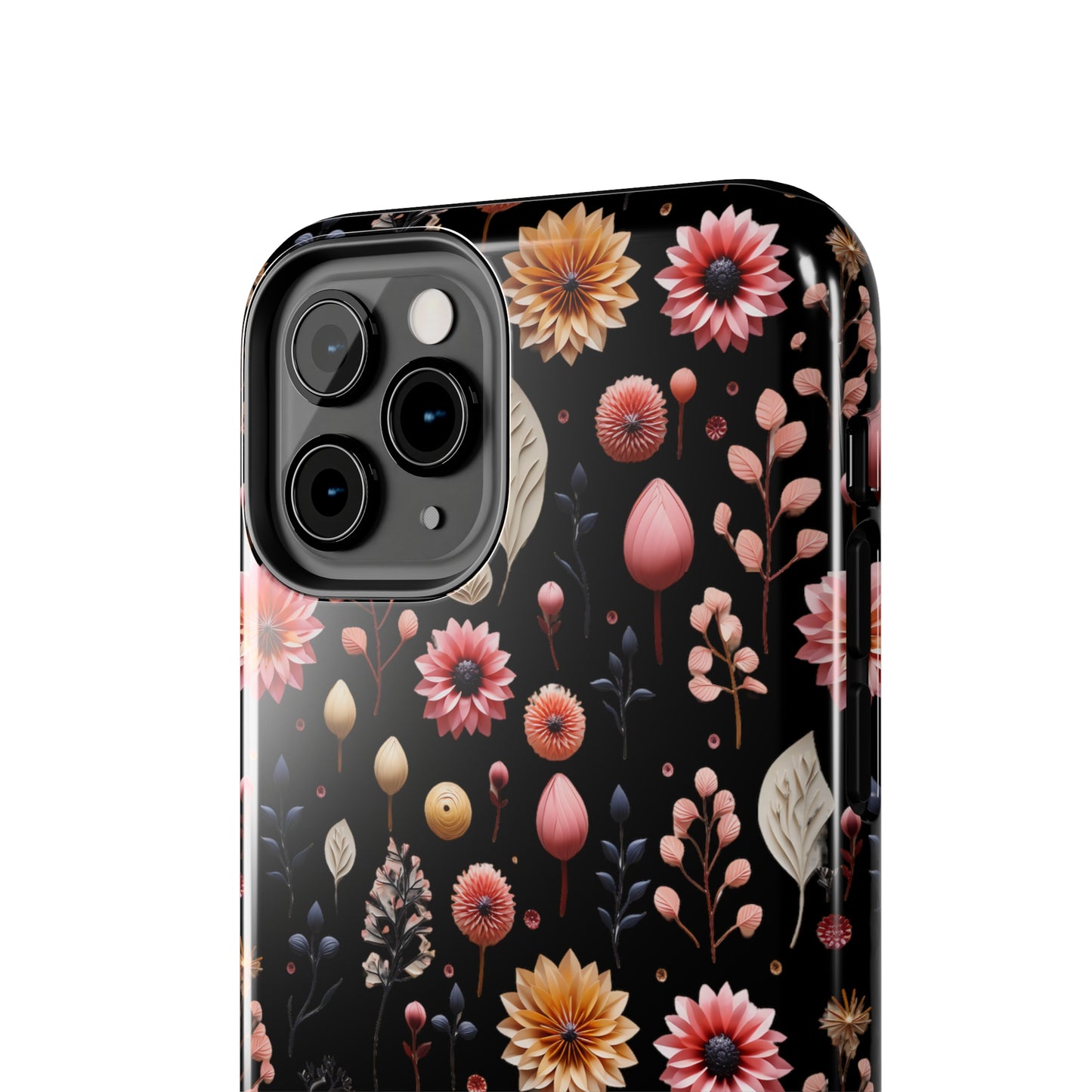 Floating Flowers print design Tough Phone Case compatible with a large variety of iphone models