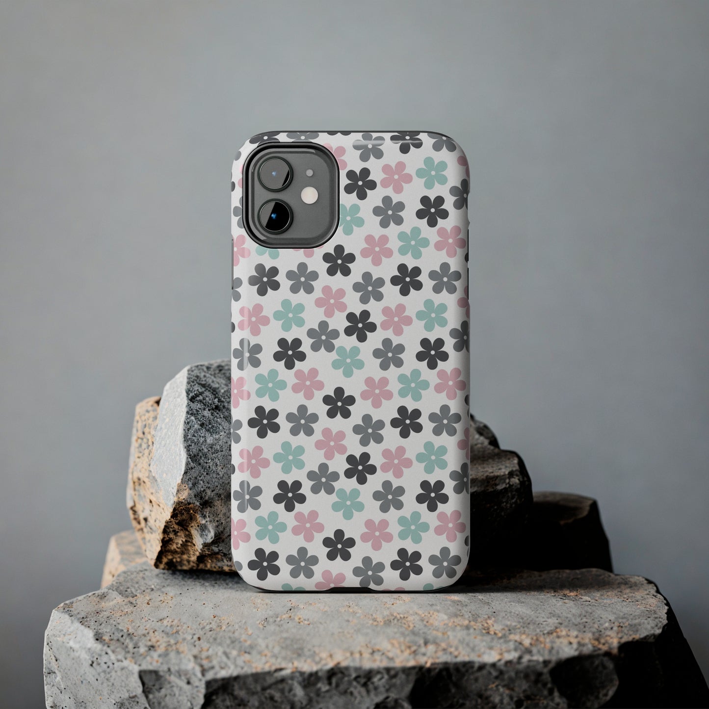 Pastel Groovy Flowers print design Tough Phone Case compatible with a large variety of iphone models