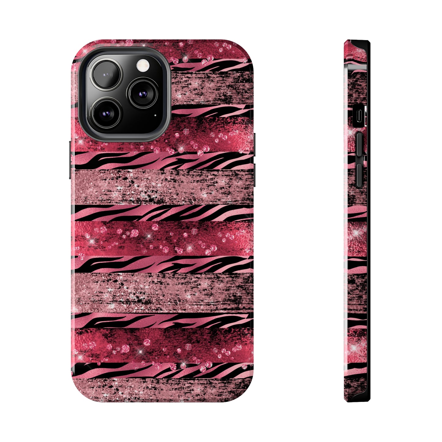 Pink Tiger Design Tough Phone Case compatible with a large variety of phone models, Gift, Phone Case