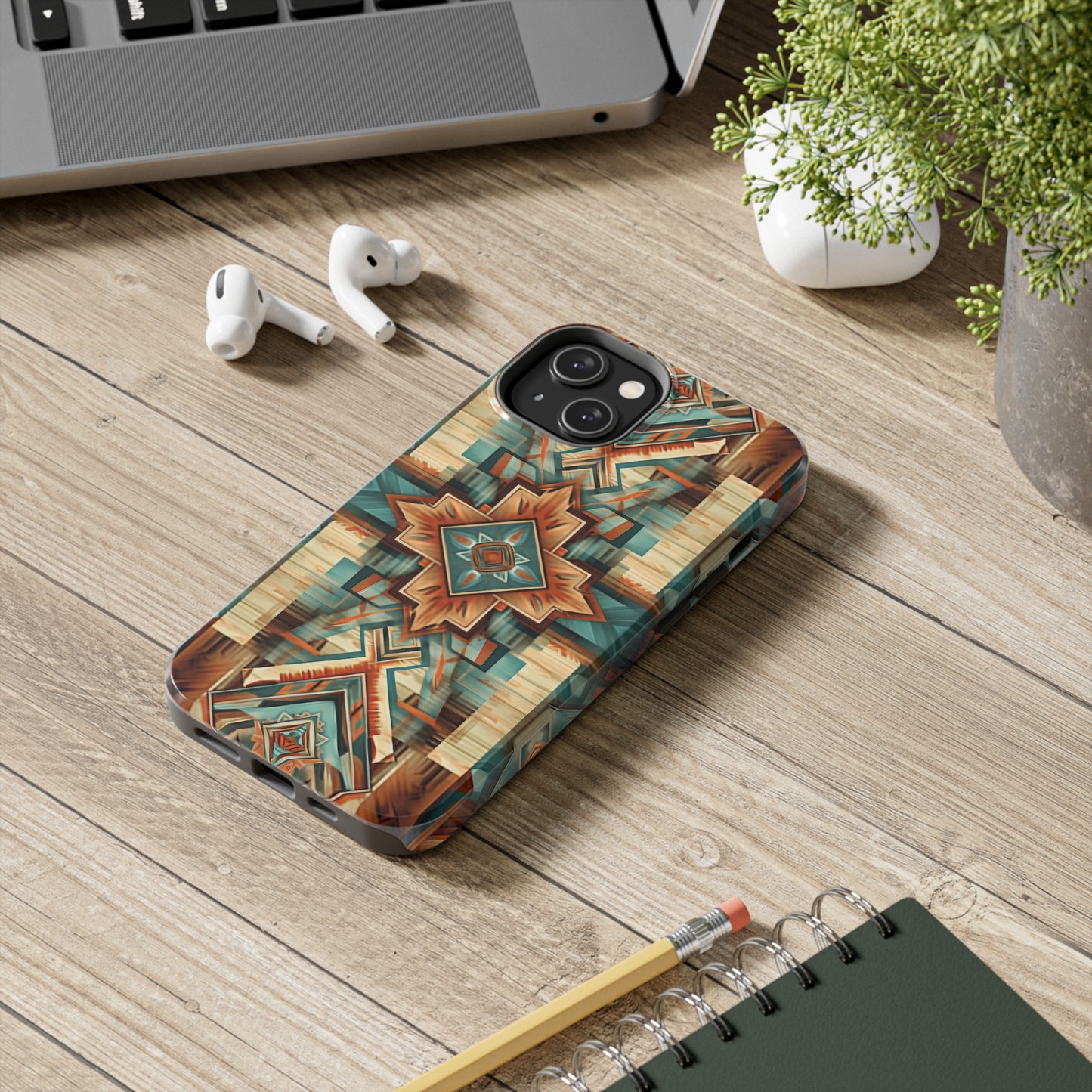 Native American Pattern Design Tough Phone Case compatible with a large variety of iPhone models, Gift, Phone Case