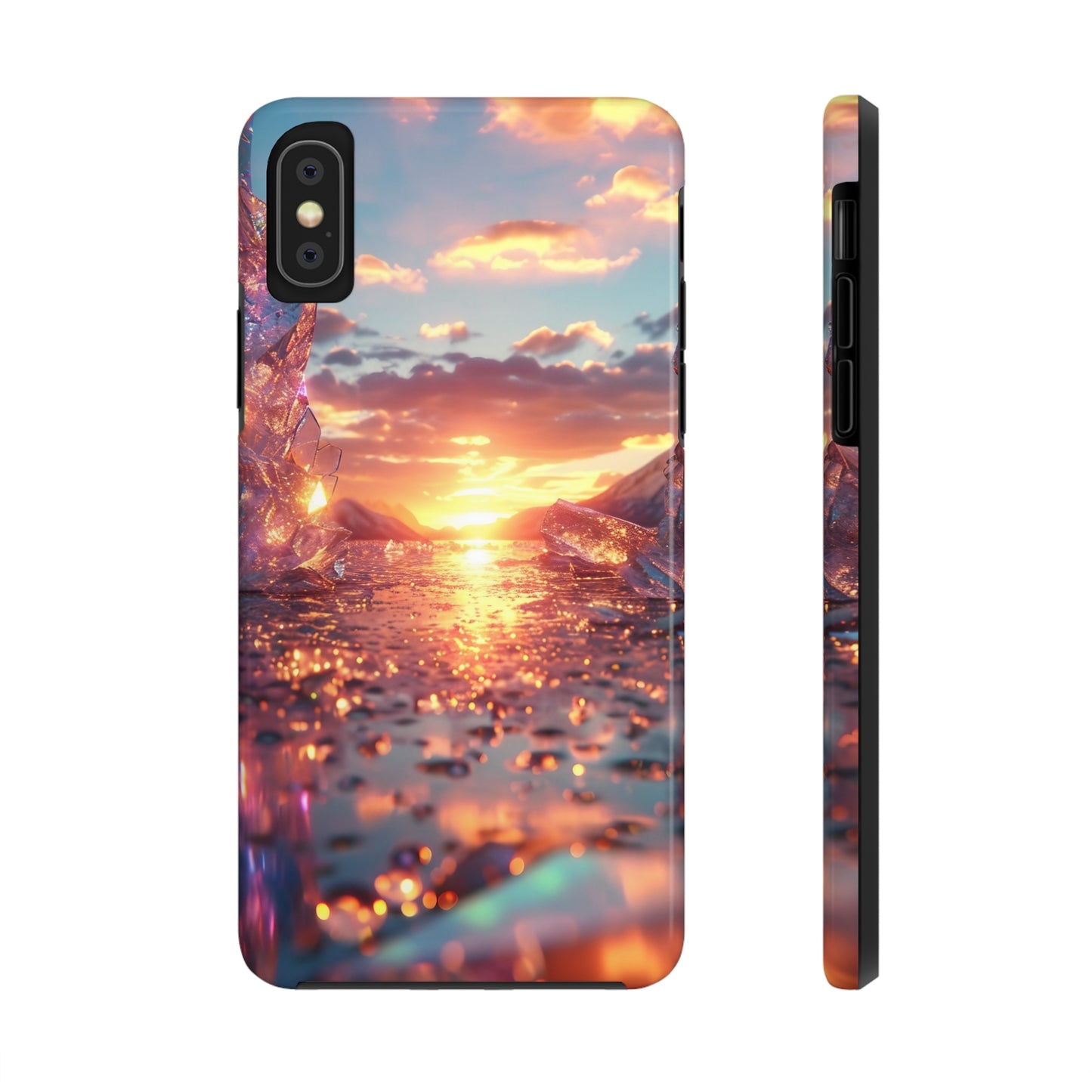 Abstract Sunrise Crystal Design Tough Phone Case