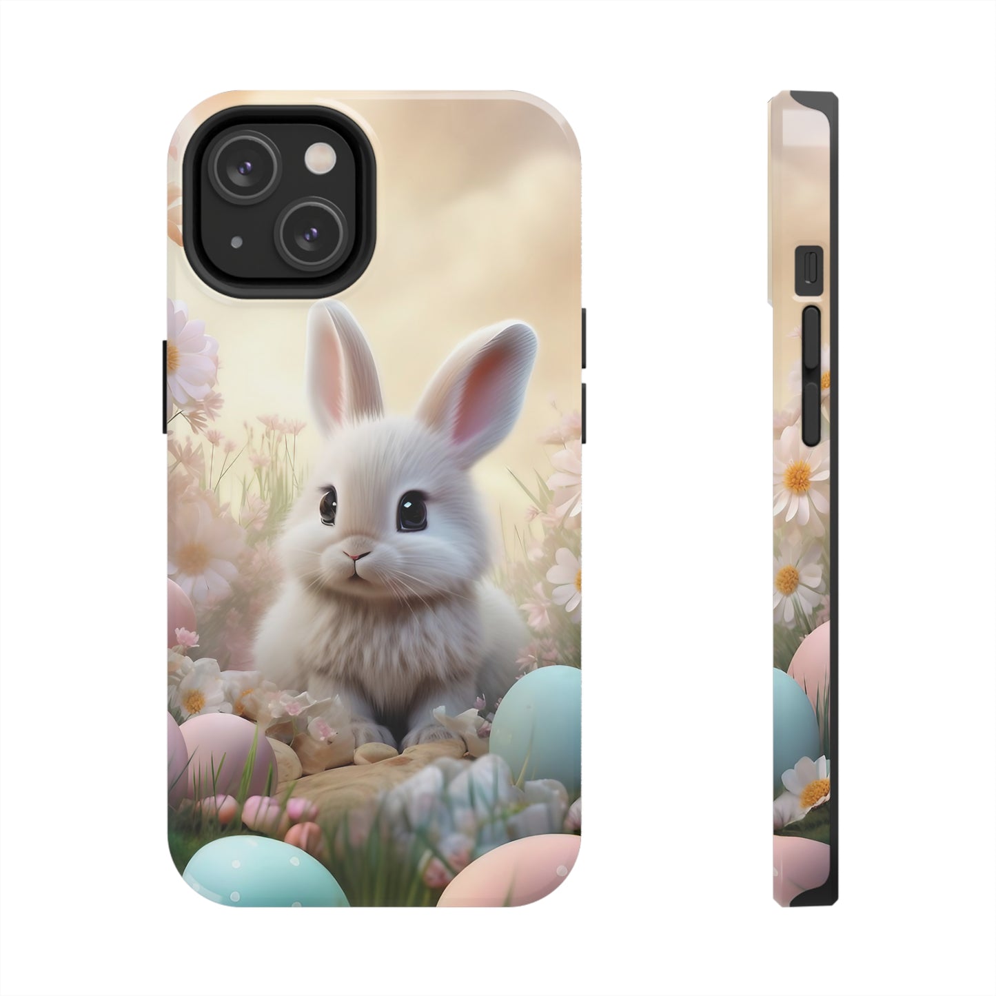 Cute Easter Bunny Pattern Design Tough Phone Case compatible with a large variety of iPhone models, Gift, Phone Case