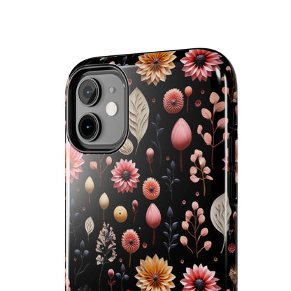 Floating Flowers print design Tough Phone Case compatible with a large variety of iphone models