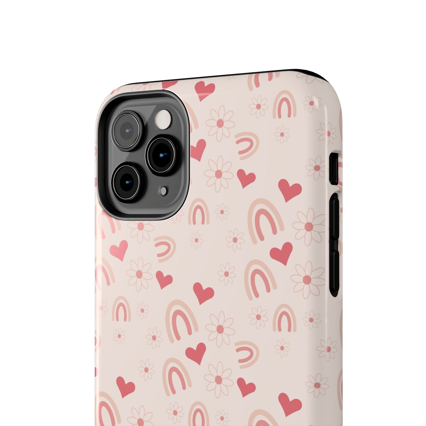 Pink Boho2 Rainbow print Design Tough Phone Case compatible with a large variety of iPhone models, Gift, Phone Case