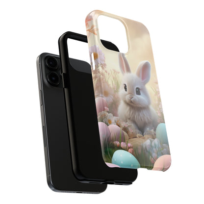 Cute Easter Bunny Pattern Design Tough Phone Case compatible with a large variety of iPhone models, Gift, Phone Case