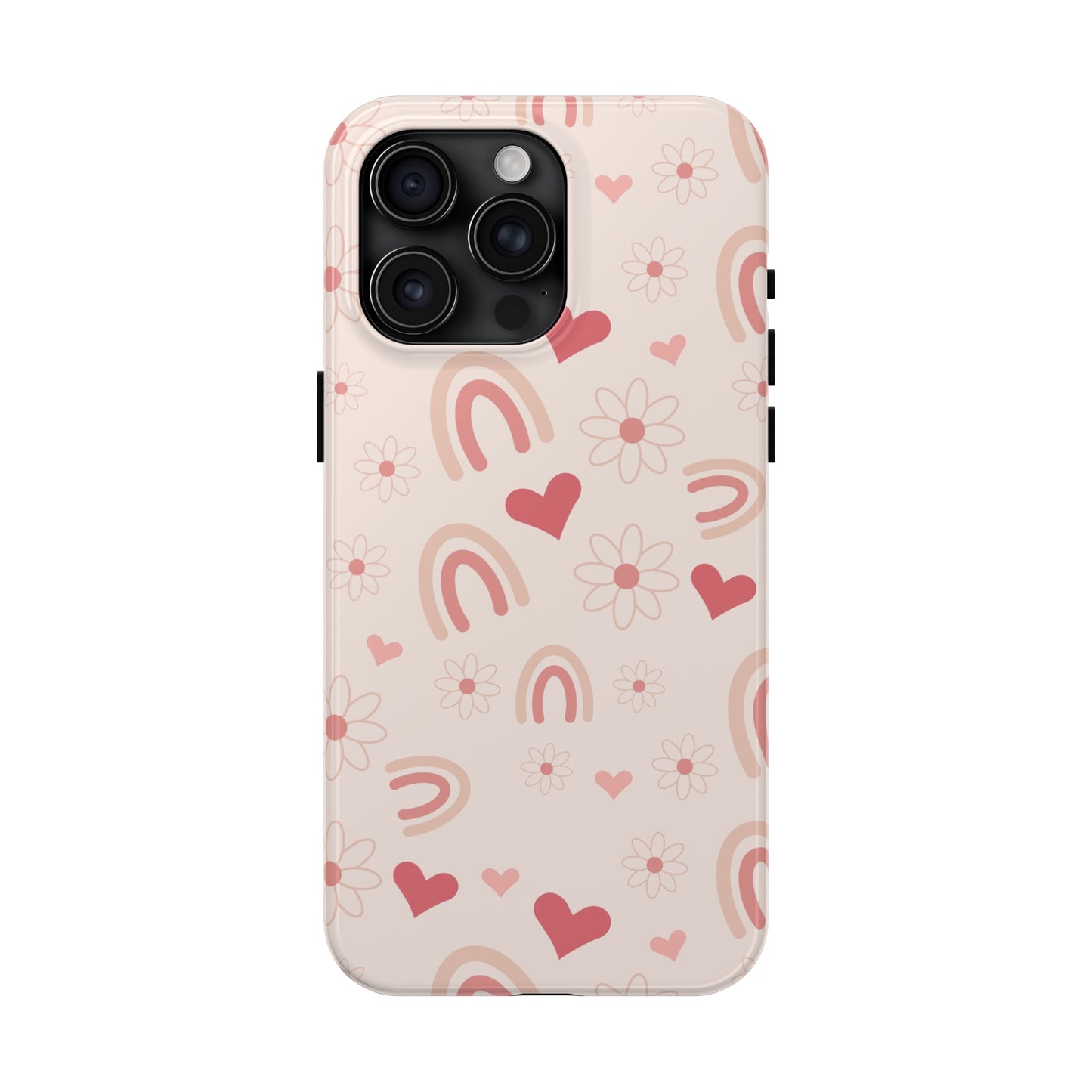 Pink Boho Rainbow print Design Tough Phone Case compatible with a large variety of iPhone models, Gift, Phone Case