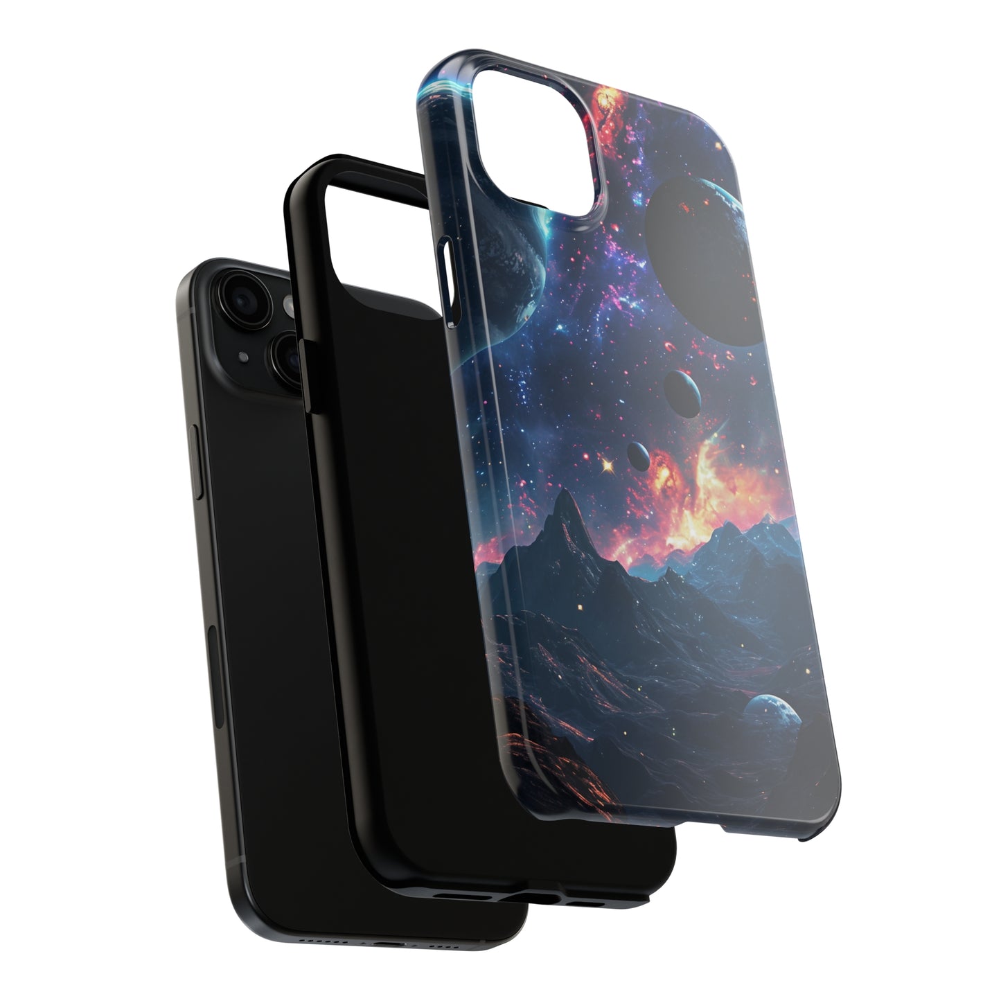 Galaxy Themed Digital print Design Tough Phone Case compatible with a large variety of iPhone models, Gift, Phone Case