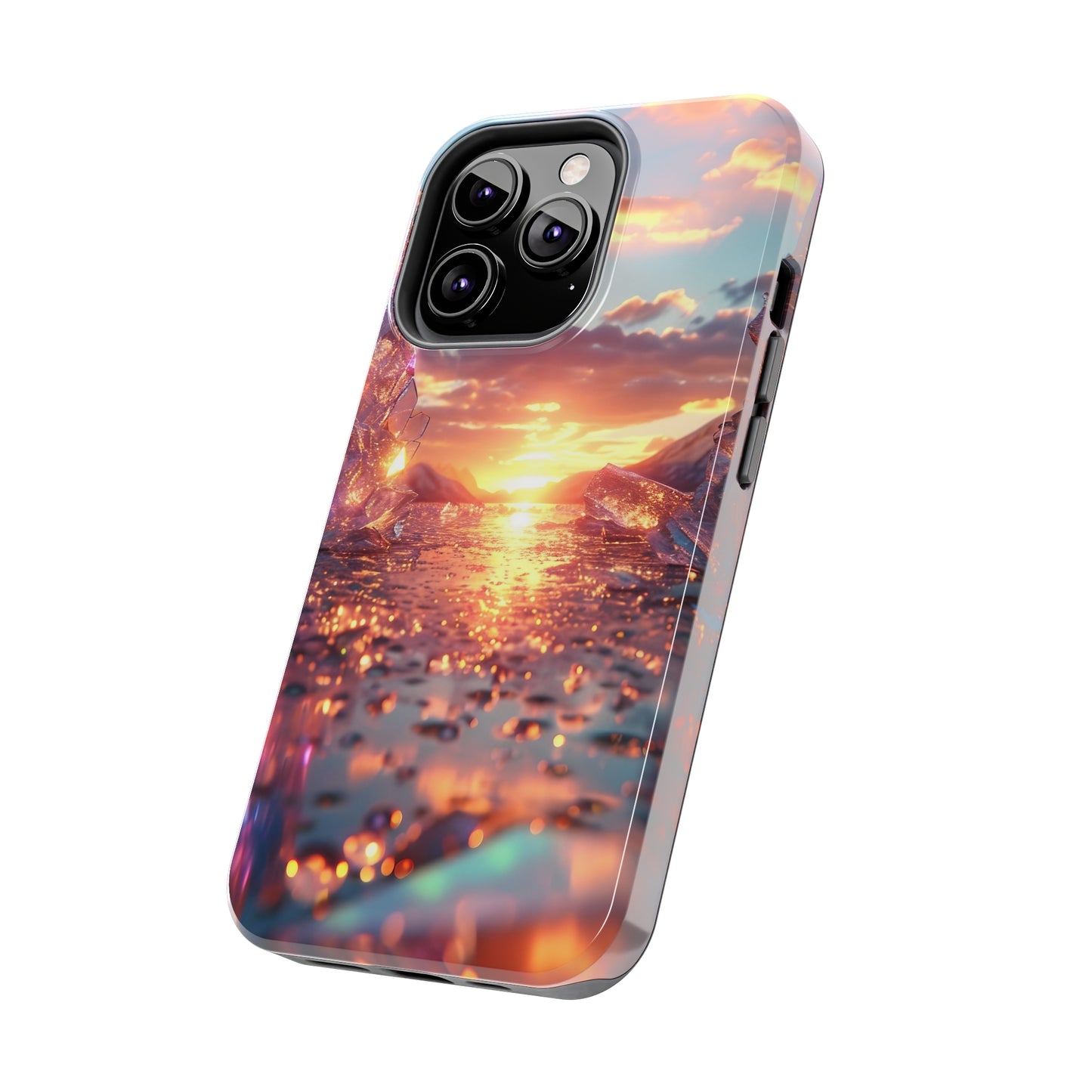 Abstract Sunrise Crystal Design Tough Phone Case