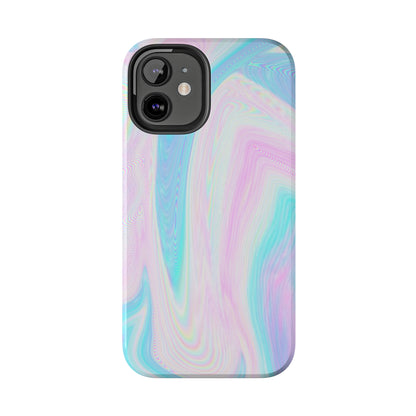 Pink and Blue Wave Design Phone Case- Lightweight, Impact Resistant Cover for iPhone 6, 6s, 12, 13, 14, 15