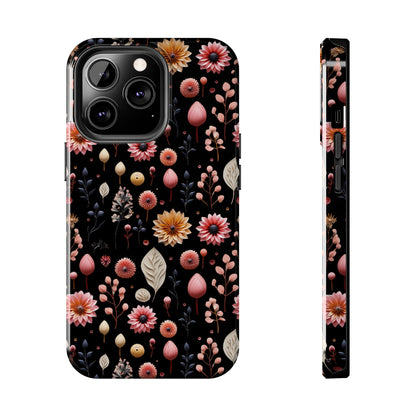 Floating Flowers print design Tough Phone Case compatible with a large variety of iphone models