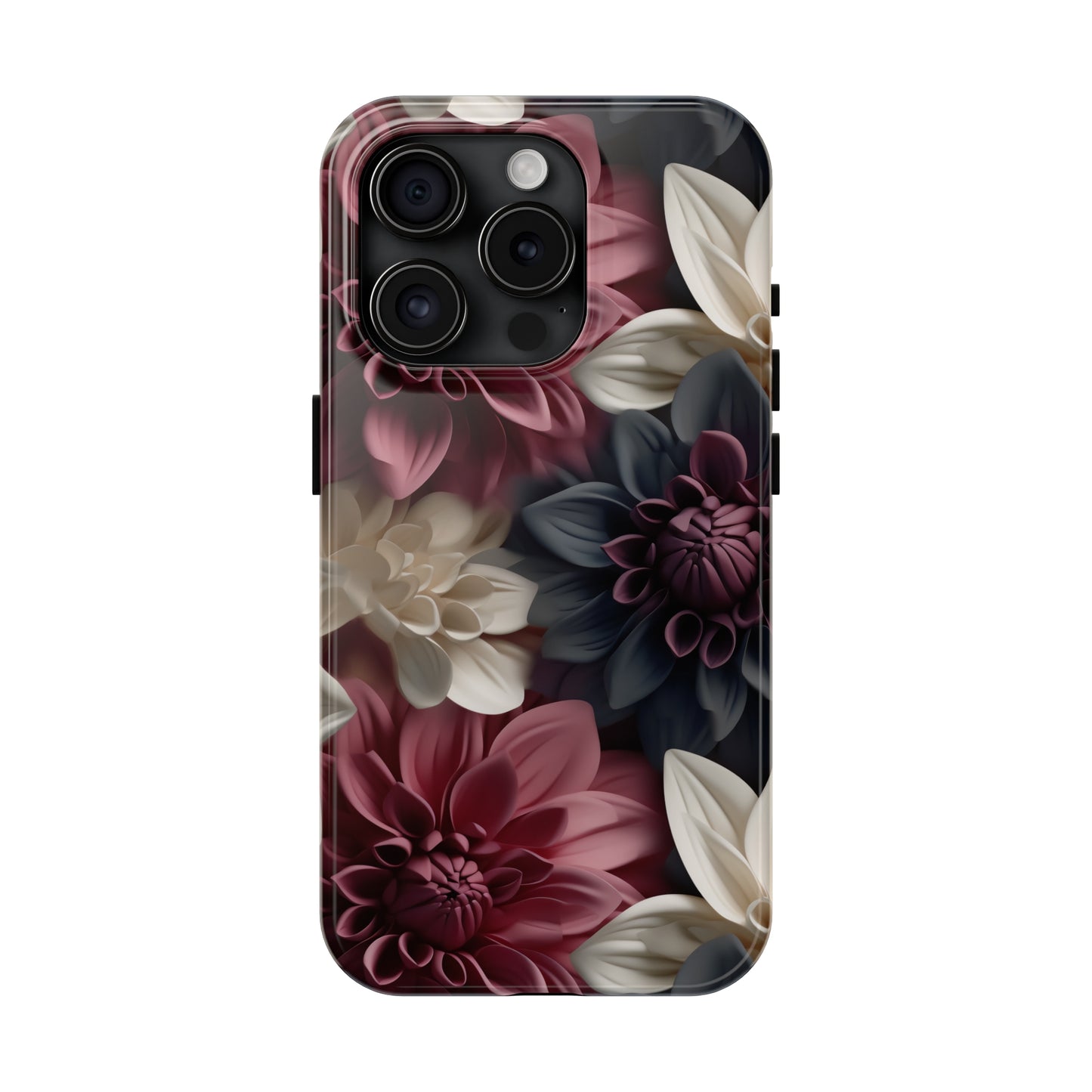 Elegant Dahlias design Tough Phone Case compatible with a large variety of iPhone models, Birthday Gift, Phone Case