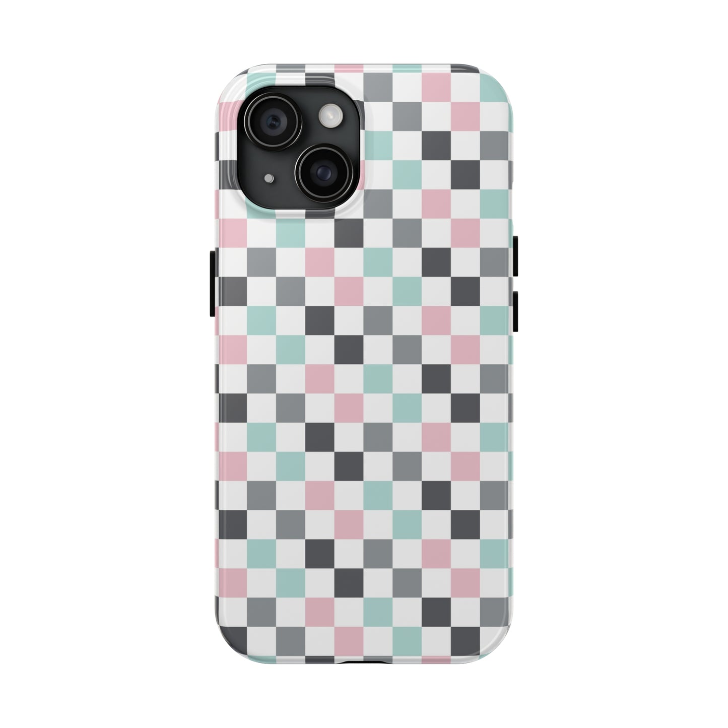 Multicolor Checkerboard print design Tough Phone Case compatible with a large variety of iphone models