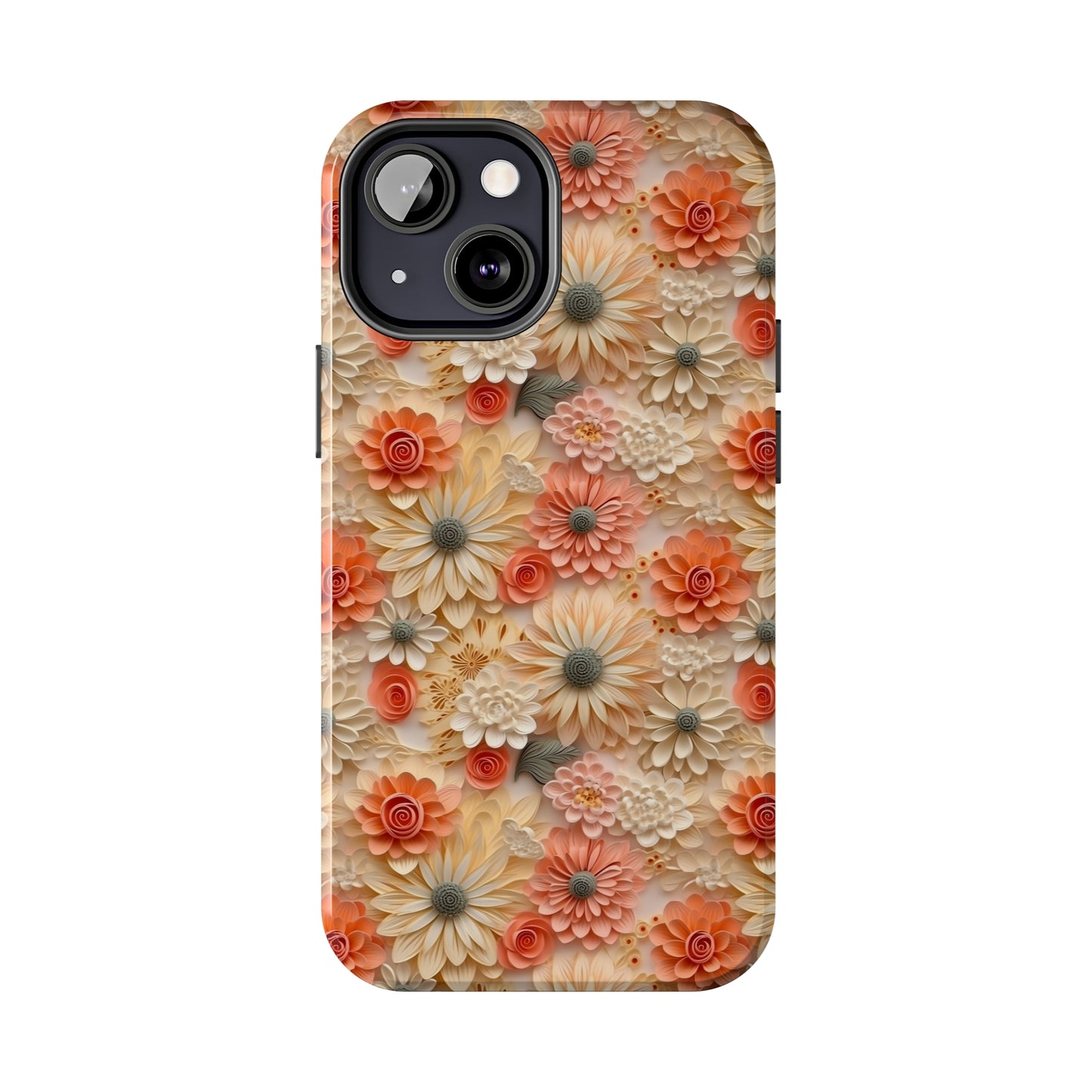 3D Wildflower Floral Pattern print design Phone Case- Lightweight, Impact Resistant Cover for iPhone 6, 6s, 12, 13, 14, 15