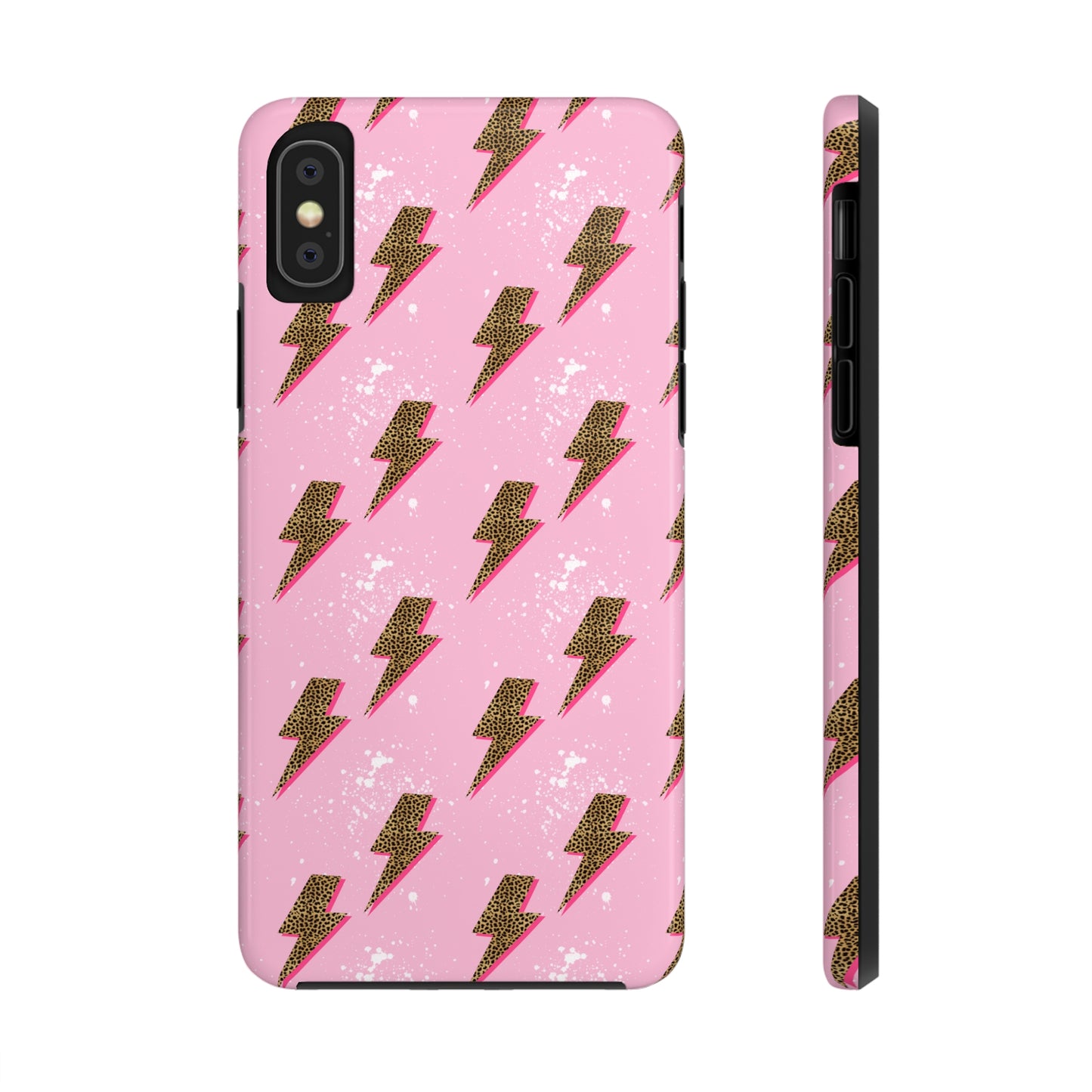 Cheetah Print Lightning Bolts Design Phone Case- Lightweight, Impact Resistant Cover for iPhone 6, 6s, 12, 13, 14, 15