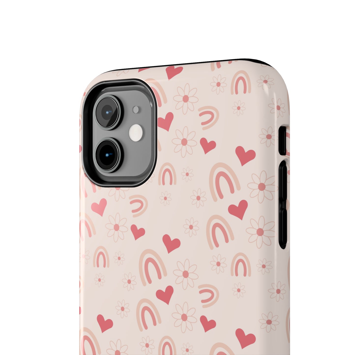 Pink Boho2 Rainbow print Design Tough Phone Case compatible with a large variety of iPhone models, Gift, Phone Case