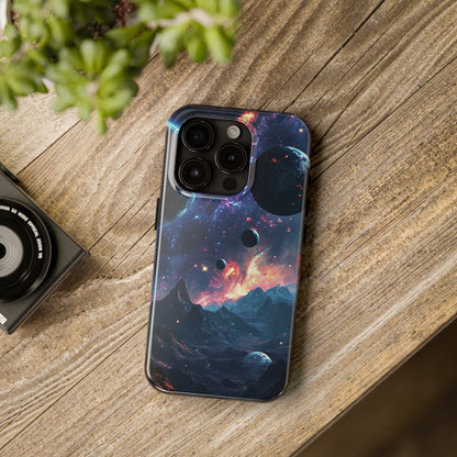 Galaxy Themed Digital print Design Tough Phone Case compatible with a large variety of iPhone models, Gift, Phone Case